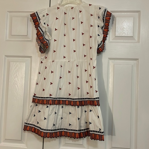 Marie Oliver Abstract Cotton Mini Tiered Dress Size Small. Cotton - Picture 4 of 8